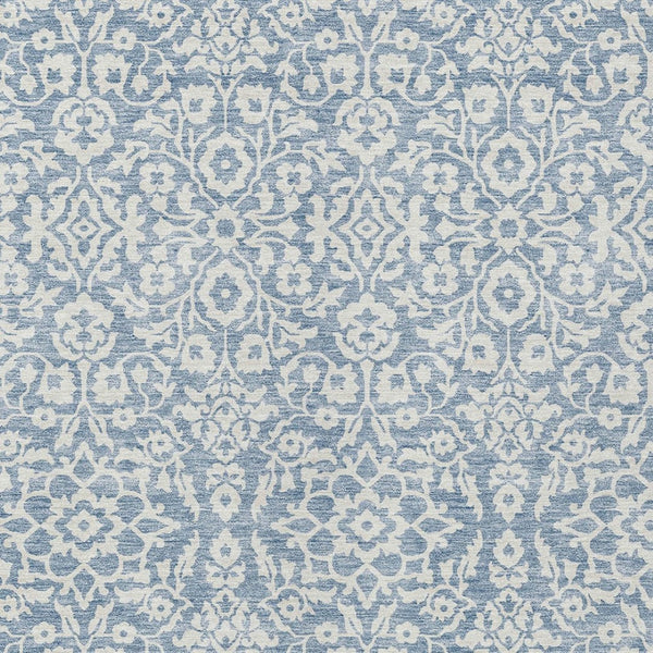 Homeroots 3' Beige And Ivory Damask Washable Indoor Outdoor Area Rug - Stylish, Durable, And Easy To Clean 8' X 10' Polyester 595136