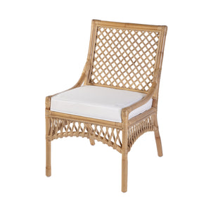Butler Specialty Butler Antigua Rattan Side Dining Chair With 19" Seat Height – Natural Elegance For Any Space Natural Rattan,Foam,Plywood 5951404-butler
