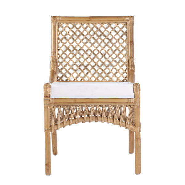 Butler Specialty Butler Antigua Rattan Side Dining Chair With 19" Seat Height – Natural Elegance For Any Space Natural Rattan,Foam,Plywood 5951404-butler