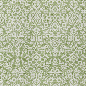 Homeroots 3' Beige And Ivory Damask Washable Indoor Outdoor Area Rug - Stylish, Durable, And Easy To Clean 8' X 10' Polyester 595142