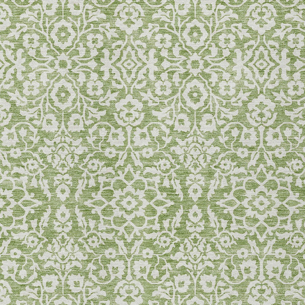 Homeroots 3' Beige And Ivory Damask Washable Indoor Outdoor Area Rug - Stylish, Durable, And Easy To Clean 8' X 10' Polyester 595142