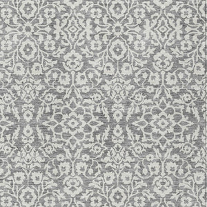 Homeroots 3' Beige And Ivory Damask Washable Indoor Outdoor Area Rug - Stylish, Durable, And Easy To Clean 8' X 10' Polyester 595154