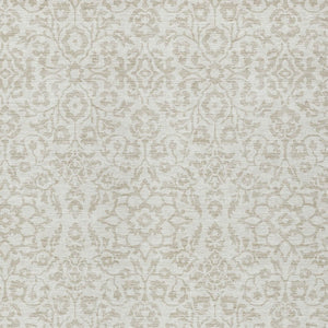 Homeroots 3' Beige And Ivory Damask Washable Indoor Outdoor Area Rug - Stylish, Durable, And Easy To Clean 3' X 5' Polyester 595157