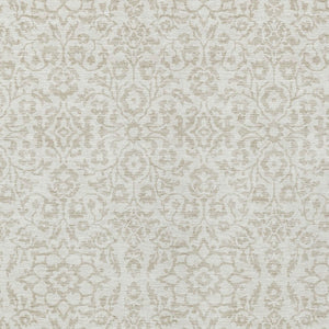 Homeroots 3' Beige And Ivory Damask Washable Indoor Outdoor Area Rug - Stylish, Durable, And Easy To Clean 10' X 14' Polyester 595162