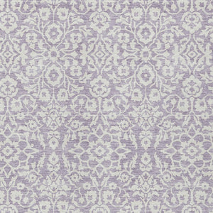 Homeroots 3' Beige And Ivory Damask Washable Indoor Outdoor Area Rug - Stylish, Durable, And Easy To Clean 5' X 8' Polyester 595164