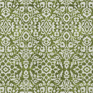 Homeroots 3' Beige And Ivory Damask Washable Indoor Outdoor Area Rug - Stylish, Durable, And Easy To Clean 3' X 5' Polyester 595175