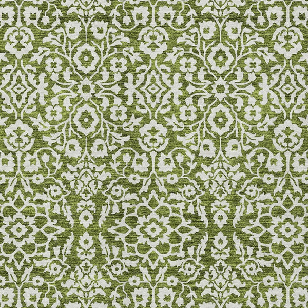 Homeroots 3' Beige And Ivory Damask Washable Indoor Outdoor Area Rug - Stylish, Durable, And Easy To Clean 3' X 5' Polyester 595175