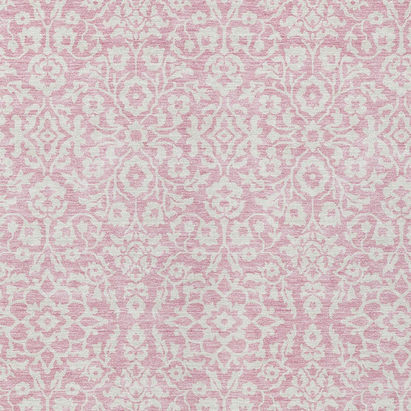 Homeroots 3' Beige And Ivory Damask Washable Indoor Outdoor Area Rug - Stylish, Durable, And Easy To Clean 10' X 14' Polyester 595186