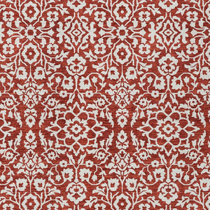 Homeroots 3' Beige And Ivory Damask Washable Indoor Outdoor Area Rug - Stylish, Durable, And Easy To Clean 10' X 14' Polyester 595192