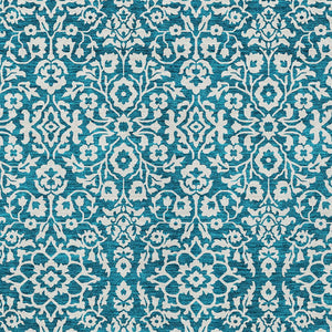 Homeroots 3' Beige And Ivory Damask Washable Indoor Outdoor Area Rug - Stylish, Durable, And Easy To Clean 8' X 10' Polyester 595196