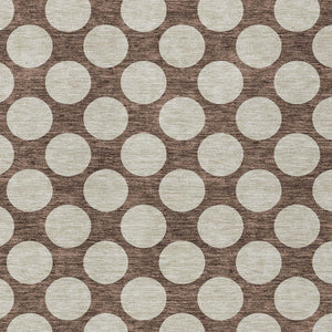 Homeroots 3' Black And Ivory Polka Dot Washable Area Rug For Home, Patio, Porch, And High Traffic Spaces 9' X 12' Polyester 595215