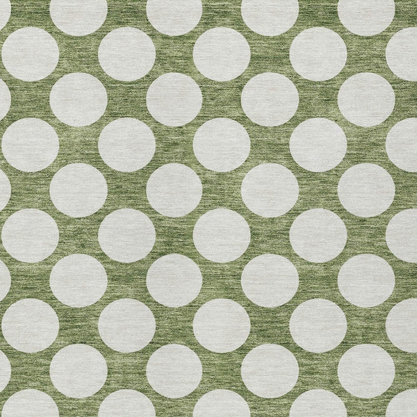 Homeroots 3' Black And Ivory Polka Dot Washable Area Rug For Home, Patio, Porch, And High Traffic Spaces 3' X 5' Polyester 595217