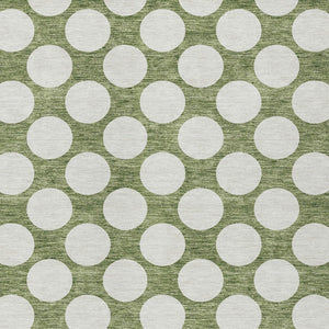 Homeroots 3' Black And Ivory Polka Dot Washable Area Rug For Home, Patio, Porch, And High Traffic Spaces 5' X 8' Polyester 595218