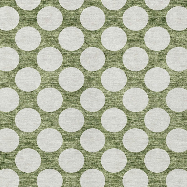 Homeroots 3' Black And Ivory Polka Dot Washable Area Rug For Home, Patio, Porch, And High Traffic Spaces 9' X 12' Polyester 595221