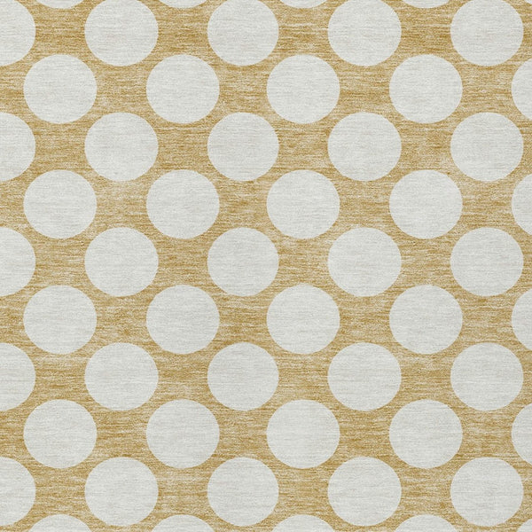 Homeroots 3' Black And Ivory Polka Dot Washable Area Rug For Home, Patio, Porch, And High Traffic Spaces 5' X 8' Polyester 595224