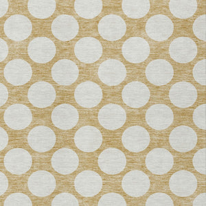 Homeroots 3' Black And Ivory Polka Dot Washable Area Rug For Home, Patio, Porch, And High Traffic Spaces 8' X 10' Polyester 595226