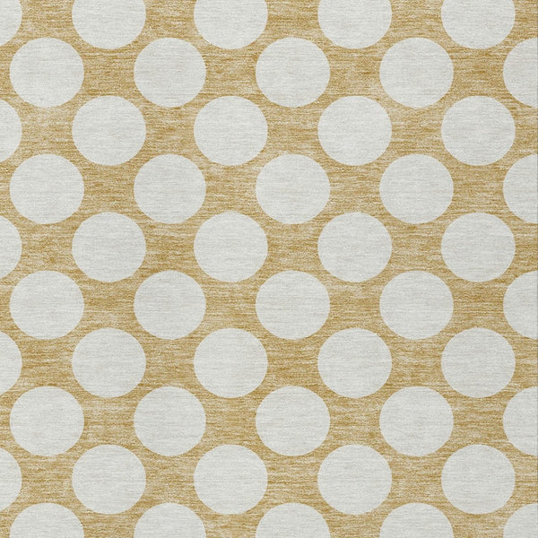 Homeroots 3' Black And Ivory Polka Dot Washable Area Rug For Home, Patio, Porch, And High Traffic Spaces 8' X 10' Polyester 595226