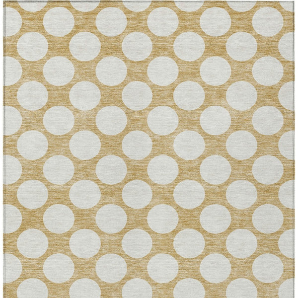 Homeroots 3' Black And Ivory Polka Dot Washable Area Rug For Home, Patio, Porch, And High Traffic Spaces 9' X 12' Polyester 595227