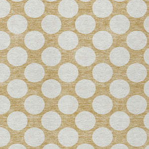 Homeroots 3' Black And Ivory Polka Dot Washable Area Rug For Home, Patio, Porch, And High Traffic Spaces 9' X 12' Polyester 595227