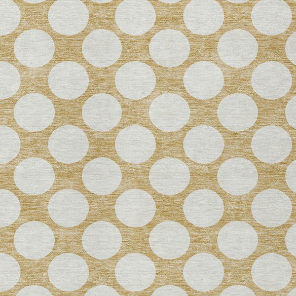 Homeroots 3' Black And Ivory Polka Dot Washable Area Rug For Home, Patio, Porch, And High Traffic Spaces 9' X 12' Polyester 595227