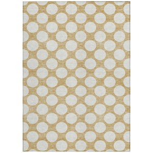 Homeroots 3' Black And Ivory Polka Dot Washable Area Rug For Home, Patio, Porch, And High Traffic Spaces 10' X 14' Polyester 595228