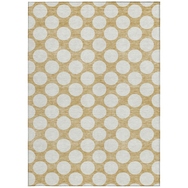 Homeroots 3' Black And Ivory Polka Dot Washable Area Rug For Home, Patio, Porch, And High Traffic Spaces 10' X 14' Polyester 595228
