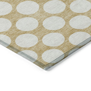 Homeroots 3' Black And Ivory Polka Dot Washable Area Rug For Home, Patio, Porch, And High Traffic Spaces 10' X 14' Polyester 595228