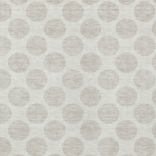 Homeroots 3' Black And Ivory Polka Dot Washable Area Rug For Home, Patio, Porch, And High Traffic Spaces 8' X 10' Polyester 595238