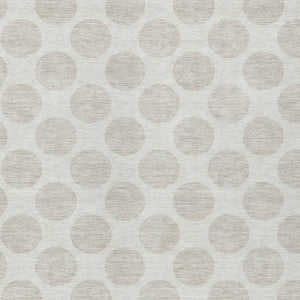 Homeroots 3' Black And Ivory Polka Dot Washable Area Rug For Home, Patio, Porch, And High Traffic Spaces 9' X 12' Polyester 595239