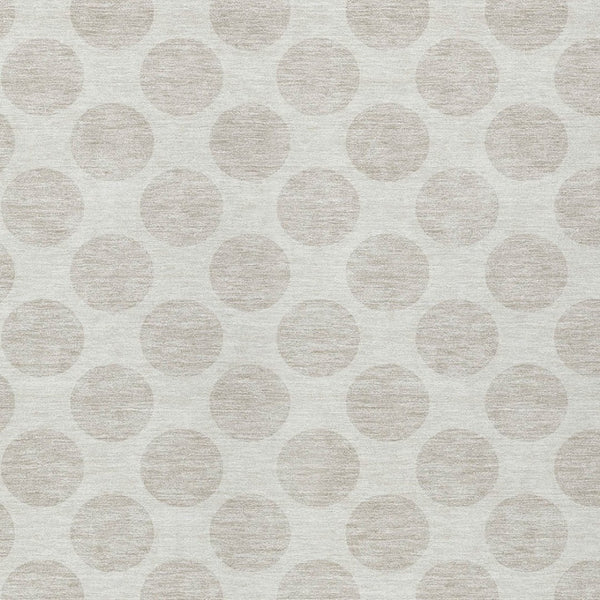 Homeroots 3' Black And Ivory Polka Dot Washable Area Rug For Home, Patio, Porch, And High Traffic Spaces 9' X 12' Polyester 595239