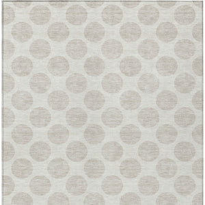Homeroots 3' Black And Ivory Polka Dot Washable Area Rug For Home, Patio, Porch, And High Traffic Spaces 10' X 14' Polyester 595240