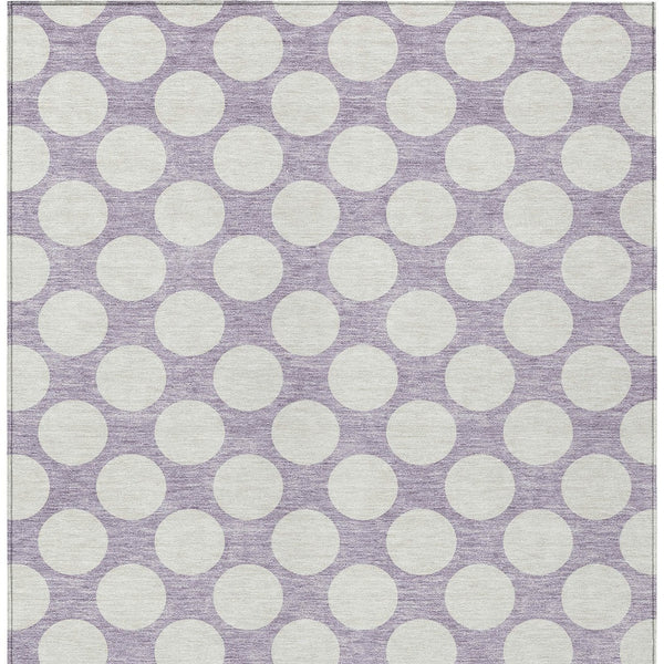 Homeroots 3' Black And Ivory Polka Dot Washable Area Rug For Home, Patio, Porch, And High Traffic Spaces 3' X 5' Polyester 595241