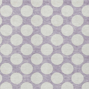 Homeroots 3' Black And Ivory Polka Dot Washable Area Rug For Home, Patio, Porch, And High Traffic Spaces 8' X 10' Polyester 595244