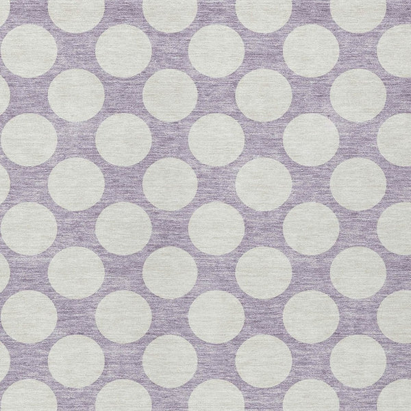 Homeroots 3' Black And Ivory Polka Dot Washable Area Rug For Home, Patio, Porch, And High Traffic Spaces 8' X 10' Polyester 595244