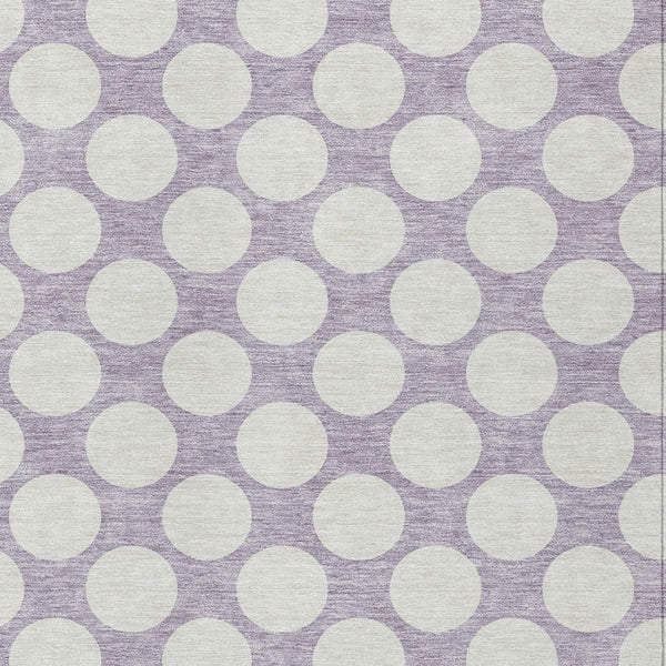 Homeroots 3' Black And Ivory Polka Dot Washable Area Rug For Home, Patio, Porch, And High Traffic Spaces 9' X 12' Polyester 595245