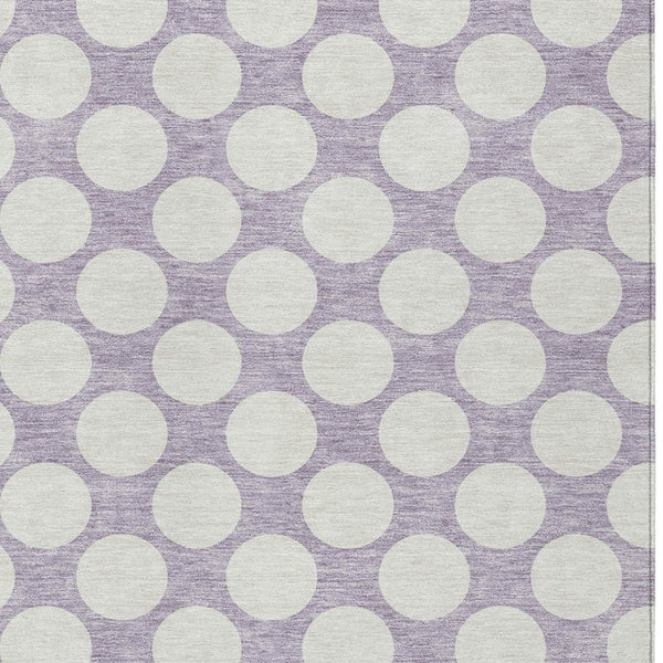 Homeroots 3' Black And Ivory Polka Dot Washable Area Rug For Home, Patio, Porch, And High Traffic Spaces 10' X 14' Polyester 595246