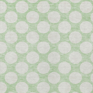 Homeroots 3' Black And Ivory Polka Dot Washable Area Rug For Home, Patio, Porch, And High Traffic Spaces 5' X 8' Polyester 595248