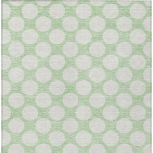 Homeroots 3' Black And Ivory Polka Dot Washable Area Rug For Home, Patio, Porch, And High Traffic Spaces 8' X 10' Polyester 595250