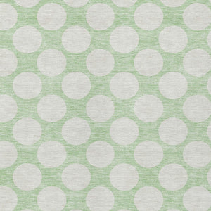 Homeroots 3' Black And Ivory Polka Dot Washable Area Rug For Home, Patio, Porch, And High Traffic Spaces 8' X 10' Polyester 595250