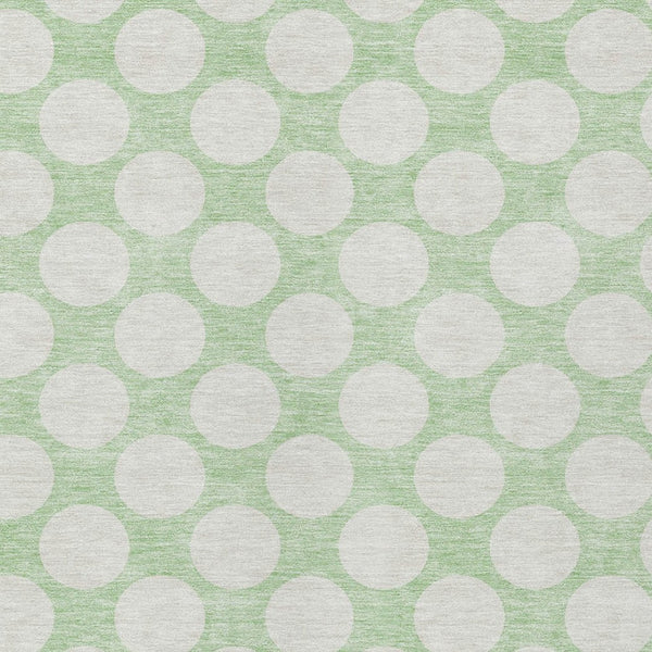 Homeroots 3' Black And Ivory Polka Dot Washable Area Rug For Home, Patio, Porch, And High Traffic Spaces 8' X 10' Polyester 595250