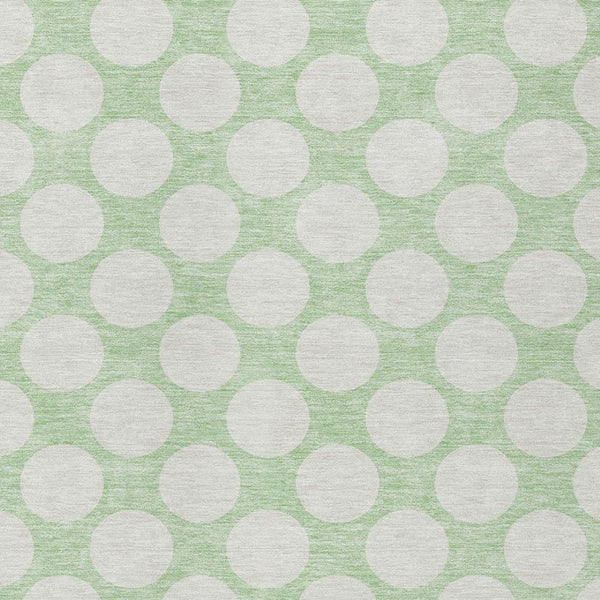 Homeroots 3' Black And Ivory Polka Dot Washable Area Rug For Home, Patio, Porch, And High Traffic Spaces 9' X 12' Polyester 595251