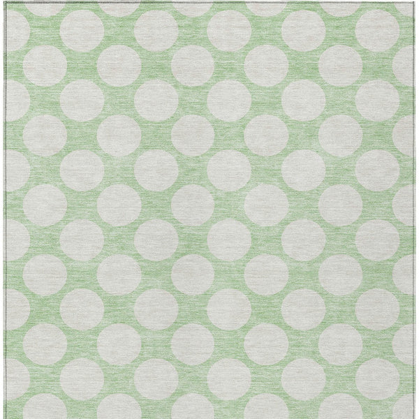 Homeroots 3' Black And Ivory Polka Dot Washable Area Rug For Home, Patio, Porch, And High Traffic Spaces 10' X 14' Polyester 595252