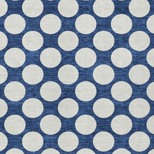 Homeroots 3' Black And Ivory Polka Dot Washable Area Rug For Home, Patio, Porch, And High Traffic Spaces 10' X 14' Polyester 595258