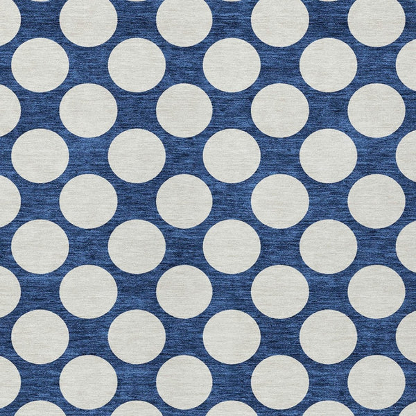 Homeroots 3' Black And Ivory Polka Dot Washable Area Rug For Home, Patio, Porch, And High Traffic Spaces 10' X 14' Polyester 595258