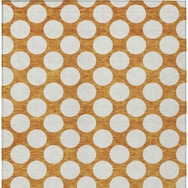 Homeroots 3' Black And Ivory Polka Dot Washable Area Rug For Home, Patio, Porch, And High Traffic Spaces 3' X 5' Polyester 595259