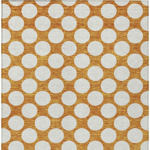 Homeroots 3' Black And Ivory Polka Dot Washable Area Rug For Home, Patio, Porch, And High Traffic Spaces 5' X 8' Polyester 595260