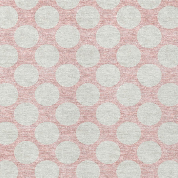 Homeroots 3' Black And Ivory Polka Dot Washable Area Rug For Home, Patio, Porch, And High Traffic Spaces 3' X 5' Polyester 595265