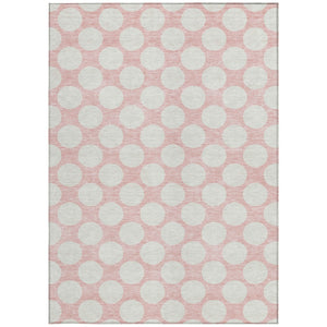 Homeroots 3' Black And Ivory Polka Dot Washable Area Rug For Home, Patio, Porch, And High Traffic Spaces 8' X 10' Polyester 595268
