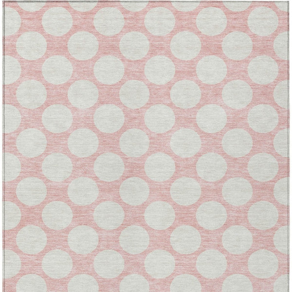 Homeroots 3' Black And Ivory Polka Dot Washable Area Rug For Home, Patio, Porch, And High Traffic Spaces 9' X 12' Polyester 595269