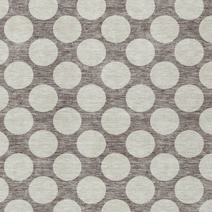 Homeroots 3' Black And Ivory Polka Dot Washable Area Rug For Home, Patio, Porch, And High Traffic Spaces 3' X 5' Polyester 595277